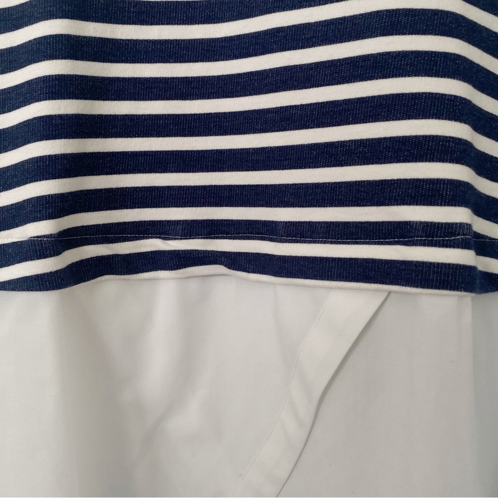 Anthropologie SUNDAY IN BROOKLYN Faux Layered Nautical sleeveless shirt - Picture 5 of 5